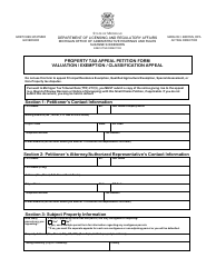 Document preview: Property Tax Appeal Petition Form - Valuation/Exemption/Classification Appeal - Michigan