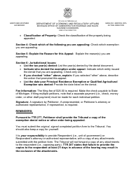 Property Tax Appeal Petition Form - Principal Residence Exemption/Qualified Agricultural Exemption - Michigan, Page 5