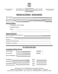 Document preview: Refund Request Form - Michigan