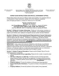 Property Tax Appeal Petition Form - Special Assessment - Michigan, Page 3
