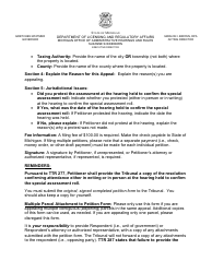 Property Tax Appeal Petition Form - Special Assessment - Michigan, Page 4