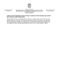 Property Tax Appeal Petition Form - Special Assessment - Michigan, Page 5