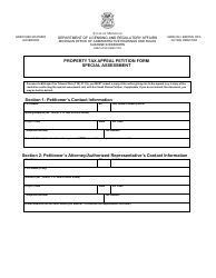 Document preview: Property Tax Appeal Petition Form - Special Assessment - Michigan