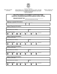 Document preview: Multiple Parcel Attachment to Petition Form - Principal Residence/Qualified Agricultural Appeal - Michigan