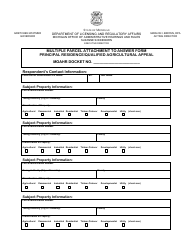 Document preview: Multiple Parcel Attachment to Answer Form - Principal Residence/Qualified Agricultural Appeal - Michigan