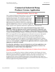 Commerical Industrial Hemp Producer License Application - Kansas, Page 6