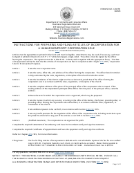 Document preview: Instructions for Form SOLE-1 Articles of Incorporation for a Hawaii Nonprofit Corporation Sole - Hawaii