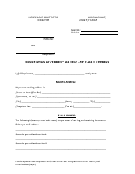 Form 12.915 Designation of Current Mailing and E-Mail Address - Florida, Page 3