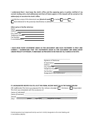 Form 12.915 Designation of Current Mailing and E-Mail Address - Florida, Page 4
