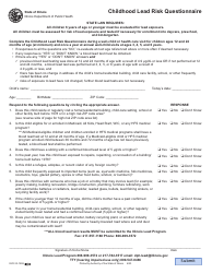 Document preview: Childhood Lead Risk Questionnaire - Illinois