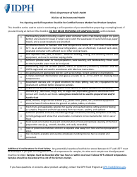 Farmers Market Food Product Sampling Handler Certificate Application Form - Illinois, Page 6