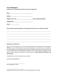 Fair Housing &amp; Homeowner Beautification Grant Programs Application - City of Muskegon, Michigan, Page 3