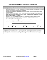 Form VTR-313 Application for Industrial Firefighters License Plates - Texas, Page 2