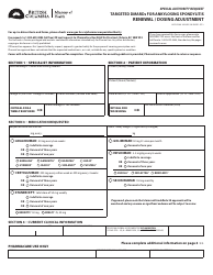 Document preview: Form HLTH5366 Special Authority Request - Targeted Dmards for Ankylosing Spondylitis Renewal/Dosing Adjustment - British Columbia, Canada