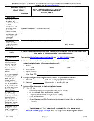 Document preview: Form WA-P603.6 Application for Waiver of Court Fees - Illinois
