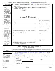 Document preview: Form ISC-A3907.5 Application for Waiver of Court Fees - Illinois