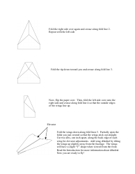 Arrow Origami Plane Template, Page 2