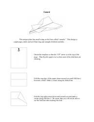 Document preview: Canard Origami Plane Template