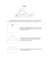 Document preview: Condor Origami Plane Template