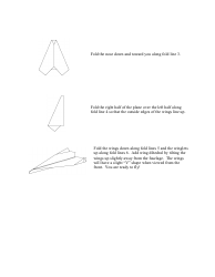 Delta Origami Plane Template, Page 2