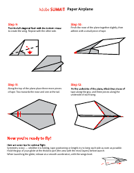 Suzanne Glider Paper Airplane Template, Page 3