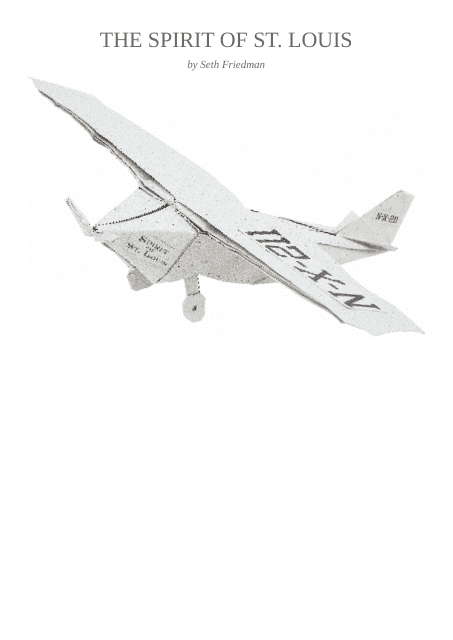 The Spirit of St. Louis Plane Template