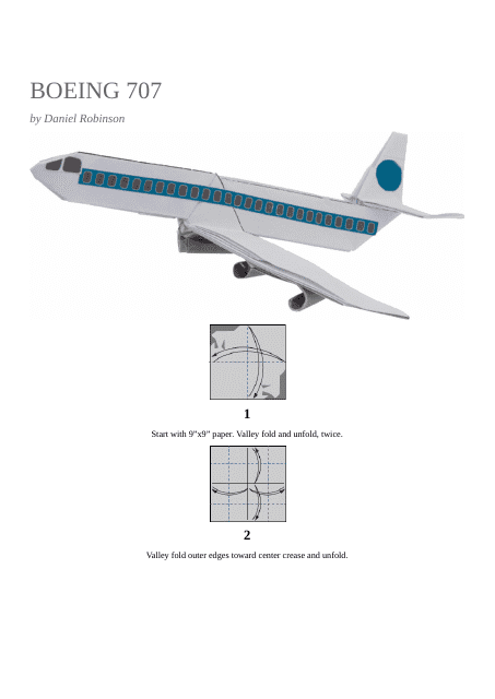 Boeing 707 Plane Template by Daniel Robinson image preview image