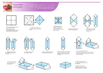 Document preview: Origami Box Template - Violet