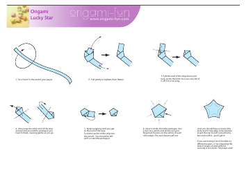 Document preview: Origami Lucky Star Template