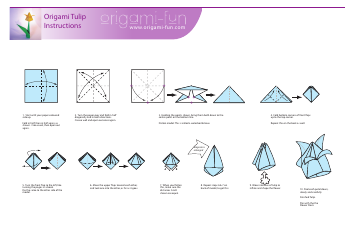 Document preview: Origami Tulip Template - Violet