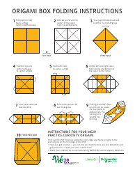 Document preview: Origami Box Folding Template