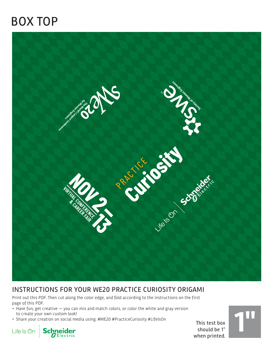 Origami Box Folding Template, Page 3