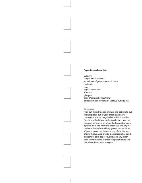 Paper Leprechaun Hat Template Download Printable PDF Templateroller Paper Leprechaun Hat Template Download Printable PDF Templateroller