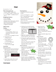 Document preview: Snowman Hat Template - Varicolored