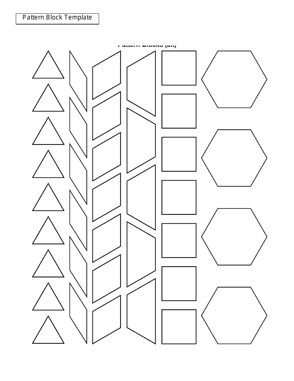 Pattern Block Template - Variations, Page 2