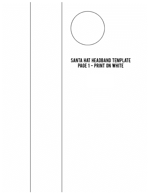 Santa Hat Template - White and Red