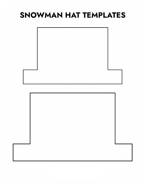 Snowman Hat Template - Two Sizes