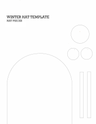 Document preview: Winter Hat Template - Pieces