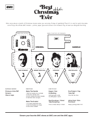 Document preview: Paper Dreidel Template - Black and White