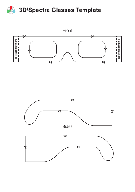 3D spectra glasses template - customize and download in different formats