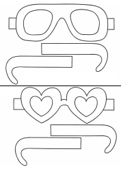 Paper Glasses Template - Different Forms, Page 2