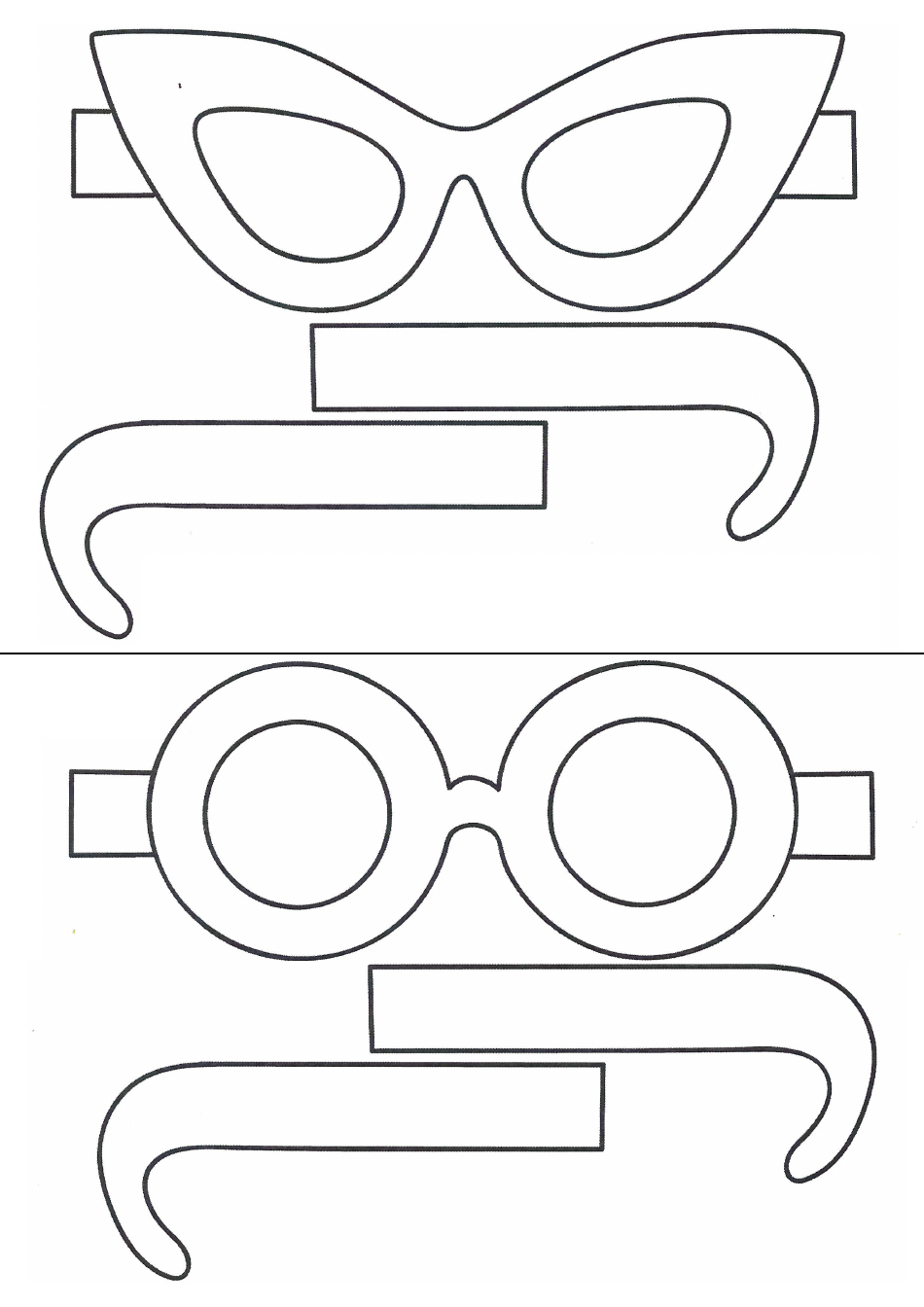 Paper Glasses Template - Different Forms, Page 3