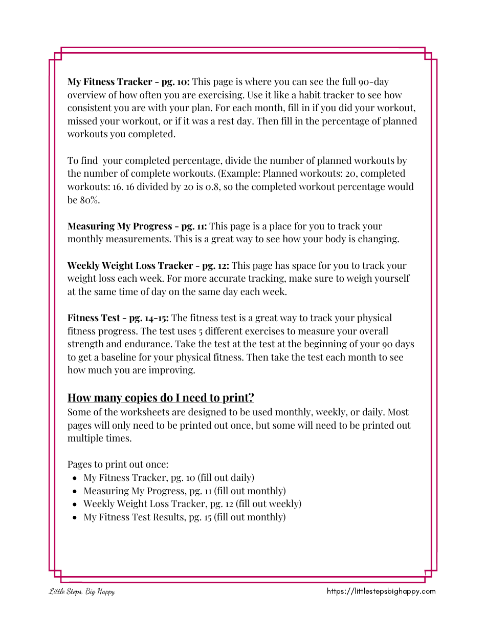 Weight Loss Tracker Template - Little Steps, Big Happy, Page 3