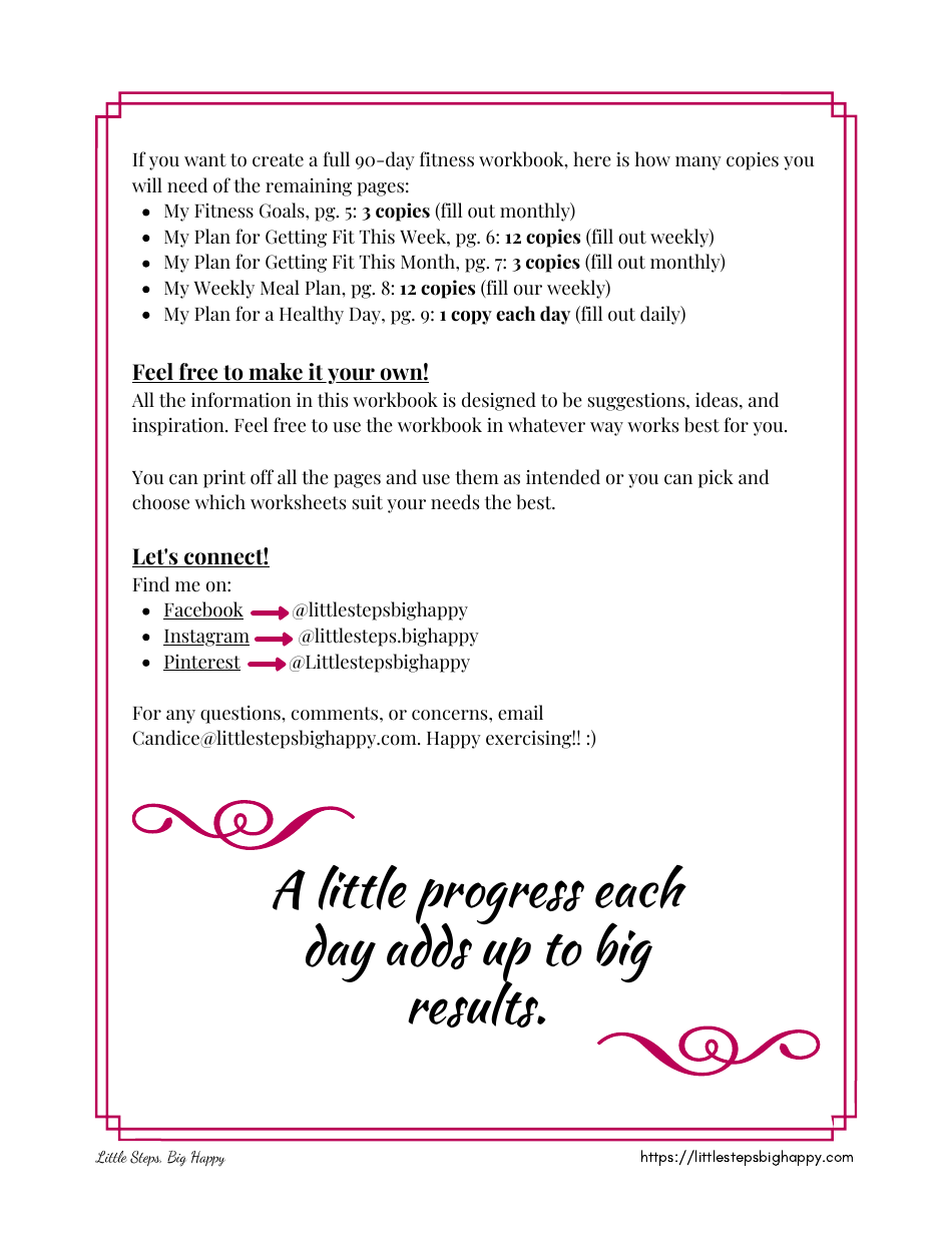 Weight Loss Tracker Template - Little Steps, Big Happy, Page 4