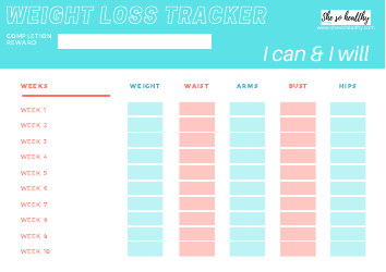 Weight Loss Tracker Template - Thirty Weeks, Page 2