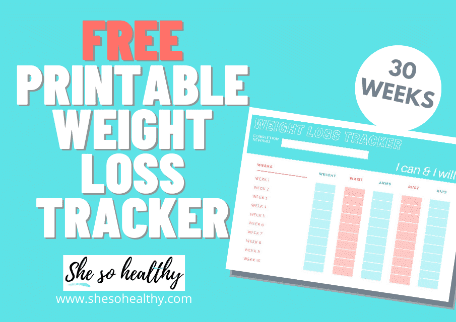 Weight Loss Tracker Template - Thirty Weeks