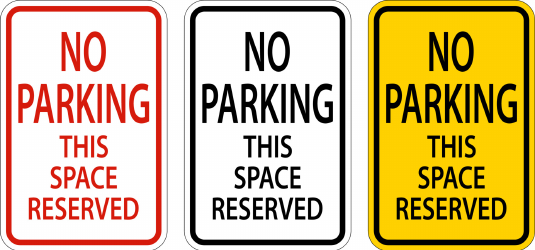 Document preview: Reserved Parking Sign Template - Varicolored