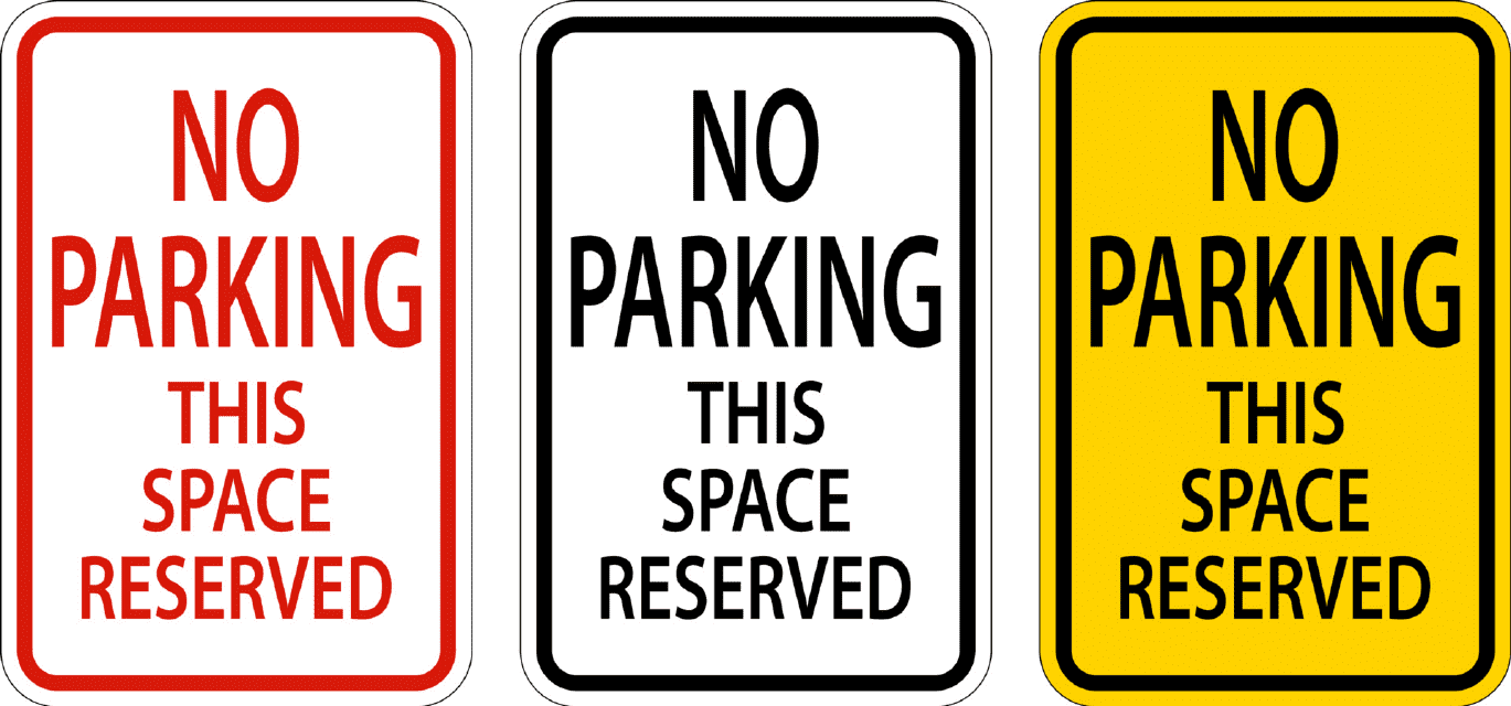 Reserved Parking Sign Template - Varicolored