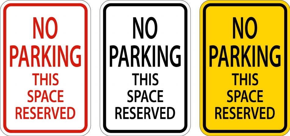 Reserved Parking Sign Template Varicolored Download Printable PDF