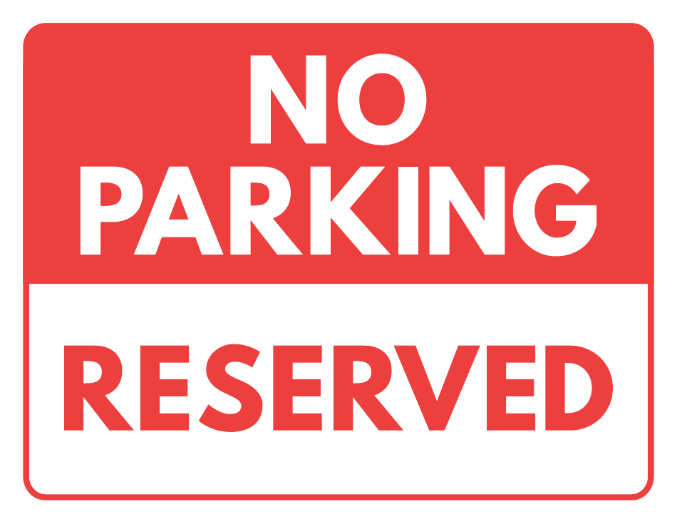 Reserved Parking Sign Template - Red And White Download Printable Pdf 